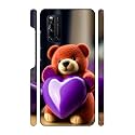 3939Cute Teddy3939-Purple Heart Printed Hard Mobile Back