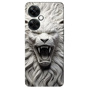 Lion-White Printed Hard Mobile Back Cover