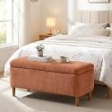 39.4" Ottoman with Storage Upholstered Storage Bench for Living Room