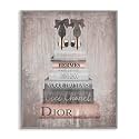 'Book Stack Heels Metallic Pink'| Framed Giclee Art