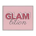 'Chic Glambition Typography Trendy Fashion Text'| Framed Giclee Art