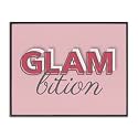 'Chic Glambition Typography Trendy Fashion Text'| Framed Giclee Art