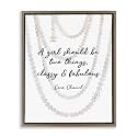 'Classy &amp; Fabulous Fashion Quote'| Floating Frame Canvas Art