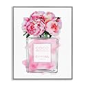 'Glam Perfume Bottle with Roses'| Framed Giclee Art