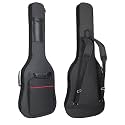 39 Inch Electric Guitar Case 7mm Padding Electric Guitar Bag Waterproof Electric Guitar Gig Bag, Guitar Bag Electric Backpack with Neck Strap and Pockets, Black&amp;Red Line