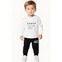 'My Daddy Superhero' Printed Cotton Baby Clothing Sets/Tshirt-Pyjama (Boys/Girls Born Baby to 6 Years)