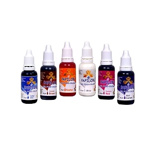 papilon concentrated gel food color assorted 6 x 30 g
