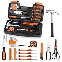 HANGYING 39-Piece Tool Set Household Hand Kit with Plastic Toolbox, Orange