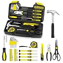 HANGYING 39-Piece Household Tools Kit, Yellow Tool Set with Storage Case