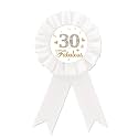 It's My 30th Birthday Tinplate Badge Pin, White Rosette Happy 30th Birthday Button Pin, Gold Glitter Badge Pin for Women, Diamond Brooch Buttons for Thirty Birthday Party