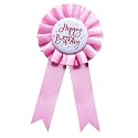 It's My Birthday Badge Pin Pink Birthday Ribbon Pin for Women and Men White &Black Happy Birthday Brooch Pins Party Decorations Gifts
