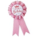 It's My Birthday Badge Pin Pink Birthday Ribbon Pin for Women and Men White &Black Happy Birthday Brooch Pins Party Decorations Gifts