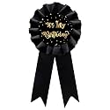 It's My Birthday Badge Pin Pink Birthday Ribbon Pin for Women and Men White &Black Happy Birthday Brooch Pins Party Decorations Gifts