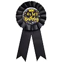 It's My Birthday Badge Pin Pink Birthday Ribbon Pin for Women and Men White &Black Happy Birthday Brooch Pins Party Decorations Gifts