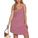 IN'VOLAND Nightgowns for Women Plus Size Sleep Dress Sleeveless Chemise
