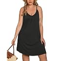 IN'VOLAND Nightgowns for Women Plus Size Sleep Dress Sleeveless Chemise