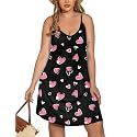 IN'VOLAND Nightgowns for Women Plus Size Sleep Dress Sleeveless Chemise