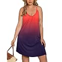 IN'VOLAND Nightgowns for Women Plus Size Sleep Dress Sleeveless Chemise