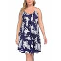 IN'VOLAND Nightgowns for Women Plus Size Sleep Dress Sleeveless Chemise