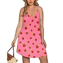 IN'VOLAND Nightgowns for Women Plus Size Sleep Dress Sleeveless Chemise