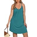 IN'VOLAND Nightgowns for Women Plus Size Sleep Dress Sleeveless Chemise