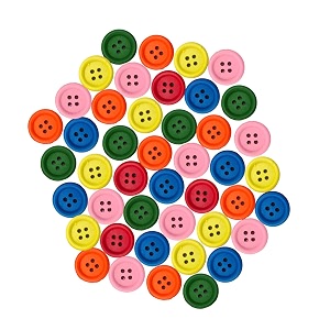 multicolor wooden buttons for craft decoration sewing amp diy crafts material size 15mmx15mm multicolor plain 20 mm set of 50