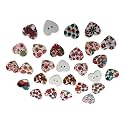 Multicolor Wooden Buttons for Craft, Decoration, Sewing & DIY Crafts Material (Size 15MMX15MM) (Multicolor Heart Shaped Button, Pack of 25)