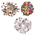 Multicolor Wooden Buttons for Craft, Decoration, Sewing &amp; DIY Crafts Material (Size 15MMX15MM) (Mixed Wooden Buttons, Set of 150 Pc)
