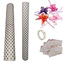 3A Featuretail Polka Dot Gift Wrapping Paper, Gifts Wrap Sheets, Packing Paper Sheet for Birthday Gift Pack (25 Sheets, Golden &amp; Silver Polka Dot Combo)