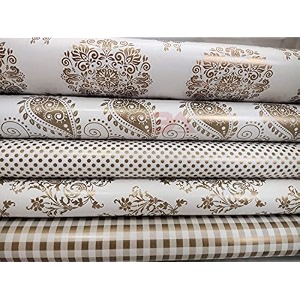 3a featuretail printed gift wrapping paperassorted design gifts wrap sheets premium sheet for birthday gift pack 15 sheets golden pattern with 1 adhesive tape 19 inch x 28 inch