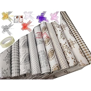 3a featuretail printed gift wrapping paperassorted design size - 1934 x 2834 in gifts wrap sheets premium sheet for birthday gift pack silvergolden gift wrap combo 10pc set