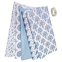 3A Featuretail Printed Gift Wrapping Paper(Assorted Design, Size - 19" x 28" In) Gifts Wrap Sheets, Premium Sheet for Birthday Gift Pack (Blue Assorted Print, 25pc Set)