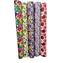 3A Featuretail Printed Gift Wrapping Paper(Assorted Design, Size - 19" x 28" In) Gifts Wrap Sheets, Premium Sheet for Birthday Gift Pack (Mixed Floral Pattern With 1 Adhesive Tape, 20)