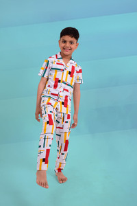 3bros boys night suit set multicolor printed