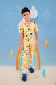 3BROS Boys Night Suit Set Multicolor Printed