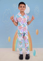 3BROS Boys Night Suit Set Multicolor Printed
