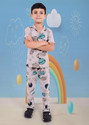 3BROS Boys Night Suit Set Multicolor Printed