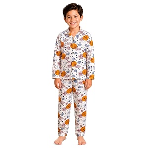 3bros kid39s pure cotton full sleeves night suitdress for boysgirls full pajama amp top sleep suit combo set