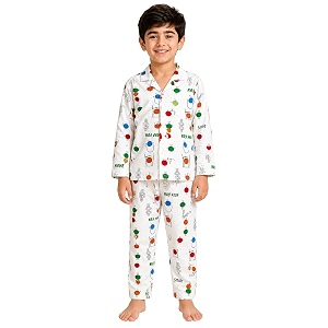 3bros kid39s pure cotton full sleeves night suitdress for boysgirls full pajama amp top sleep suit combo set