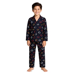 3bros kid39s pure cotton full sleeves night suitdress for boysgirls full pajama amp top sleep suit combo set
