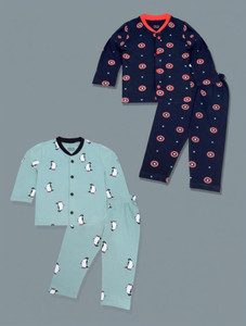 3bros kids nightwear baby boys  baby girls printed cotton