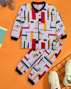 3bros baby boys  baby girls printed cotton kids nightwear multicolor pack of 1