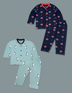 3bros kids nightwear baby boys  baby girls printed cotton