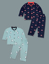 3BROS Kids Nightwear Baby Boys & Baby Girls Printed Cotton