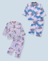 3BROS Kids Nightwear Baby Boys & Baby Girls Printed Cotton