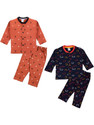 3BROS Kids Nightwear Baby Boys & Baby Girls Printed Cotton
