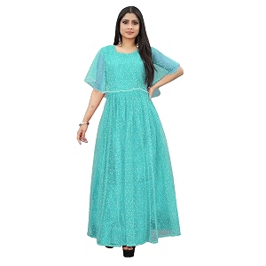 women anarkali maxi long net with silk inner ethnic flared gown for girlwomen semi stitched gown