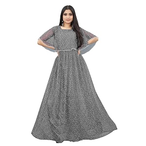 women anarkali maxi long net with silk inner ethnic flared gown for girlwomen semi stitched gown