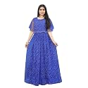 Women Anarkali Maxi Long Net with Silk Inner Ethnic Flared Gown for Girl/Women Semi Stitched Gown