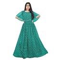 Women Anarkali Maxi Long Net with Silk Inner Ethnic Flared Gown for Girl/Women Semi Stitched Gown